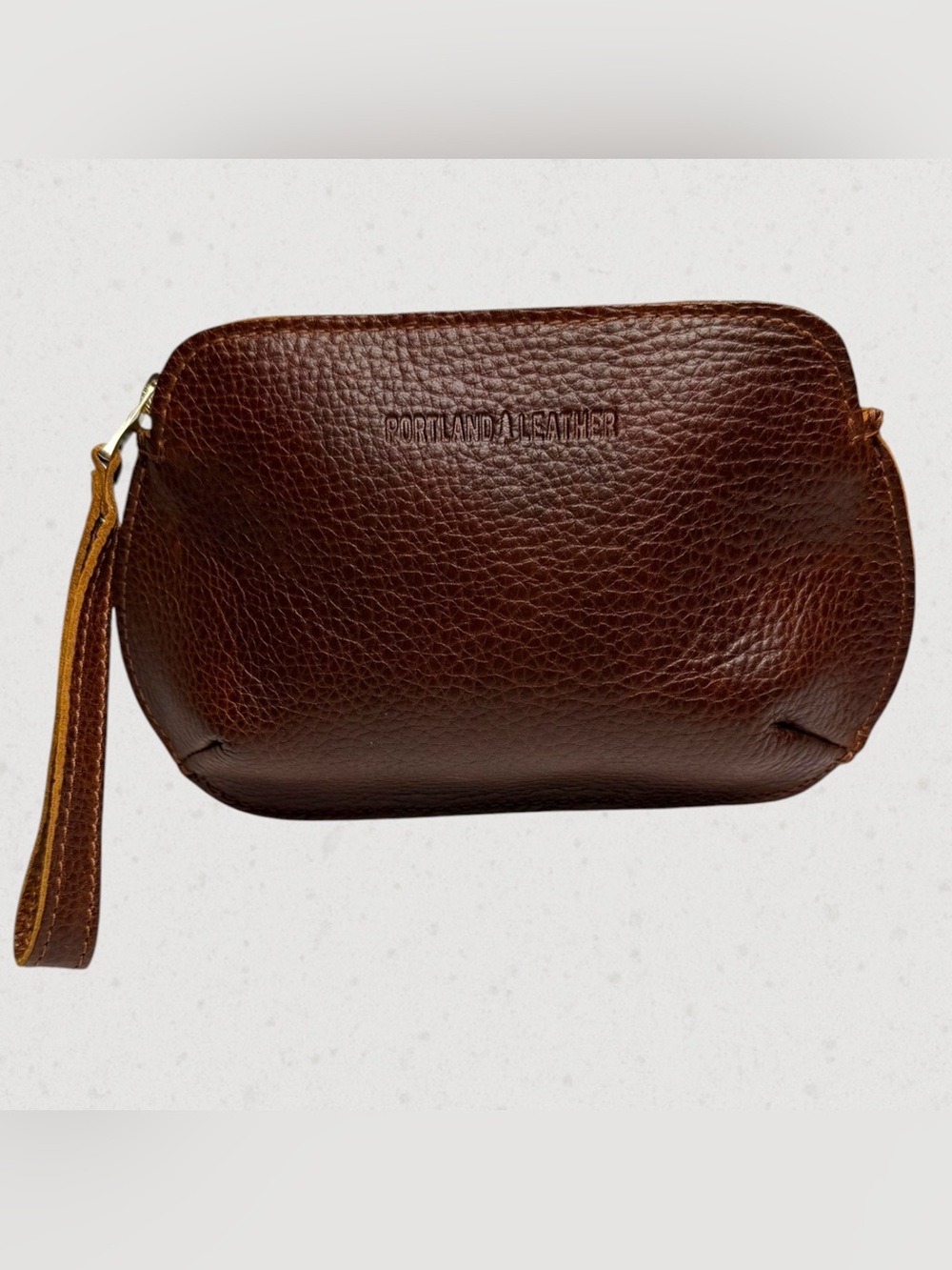 Portland Leather Large Pinch Pouch in Nutmeg